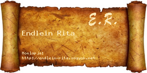 Endlein Rita névjegykártya